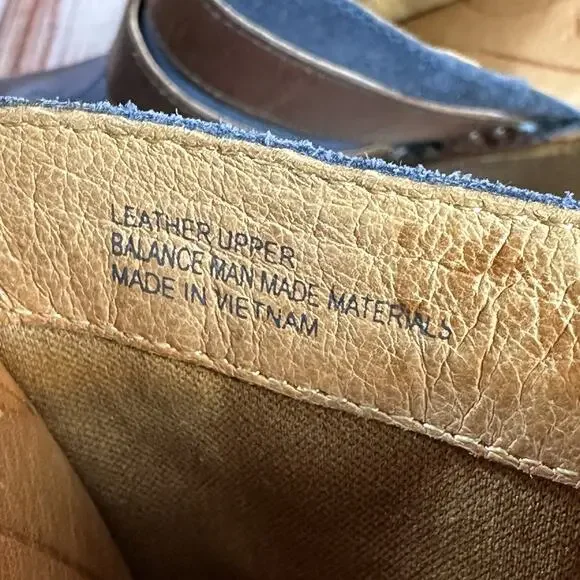 Born Sz 7 Blue Suede Leather Buckle Slide On Chunky Block Heel Clogs Mules Shoes - Picture 11 of 11